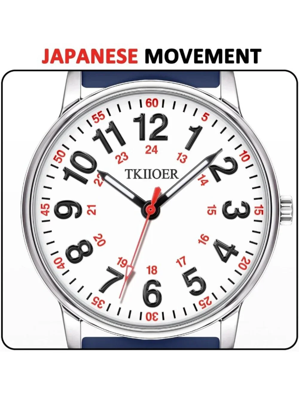 Waterproof Nurse Watch for Medical Professionals, Easy Read Dial, Luminous